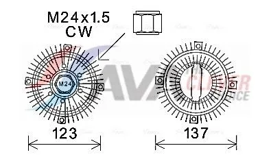 Clutch, radiator fan