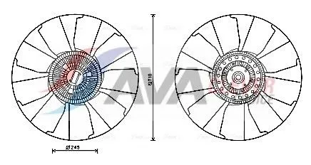 Clutch, radiator fan