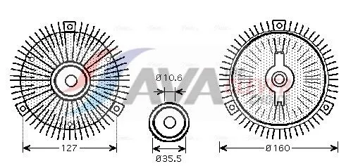 Clutch, radiator fan