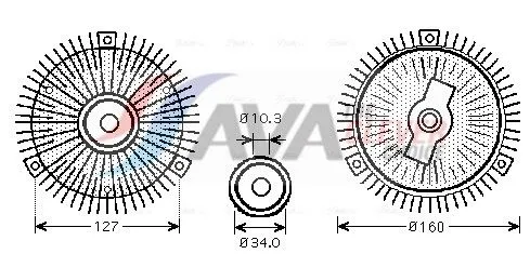 Clutch, radiator fan