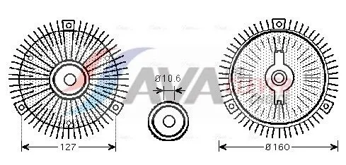 Clutch, radiator fan