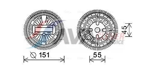 Clutch, radiator fan