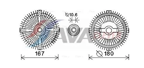 Clutch, radiator fan