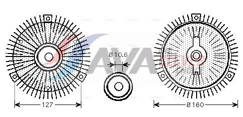 Clutch, radiator fan
