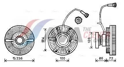 Clutch, radiator fan