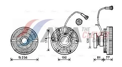 Clutch, radiator fan
