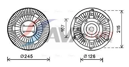 Clutch, radiator fan